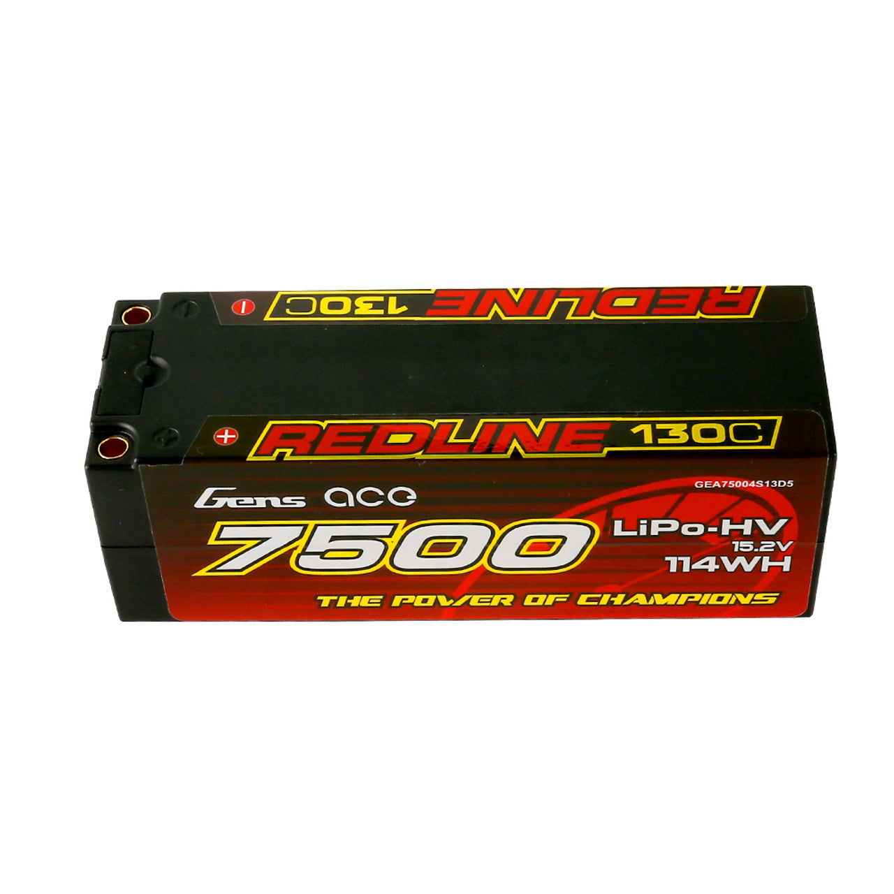 Gens Ace 7500mAh 4S 130C 15.2V HardCase Lipo Battery Pack #50 for RC Cars Racing Series